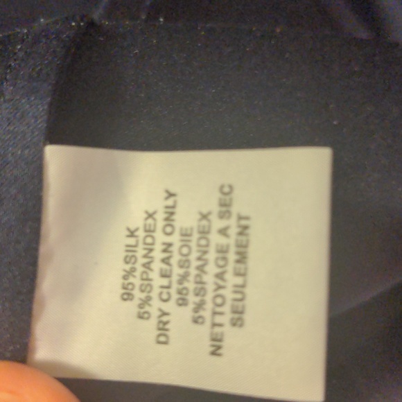 Trina Turk deep navy silk blouse - Picture 4 of 9